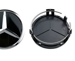  MERCEDES FELNI KUPAK 75mm - Lakk Fekete